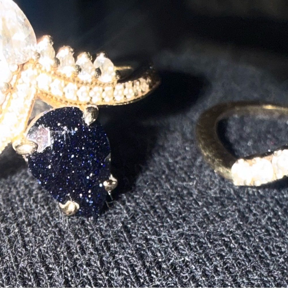 14 karat blue sandstone engagement ring Women's Ring (video included) - Picture 9 of 17